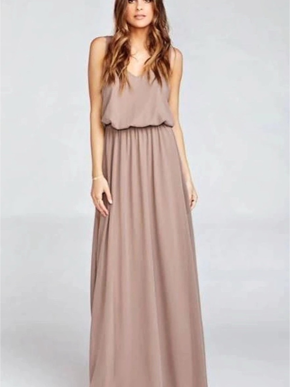 Show Me Your Mumu Maxi Dress in beige Size Small Like New